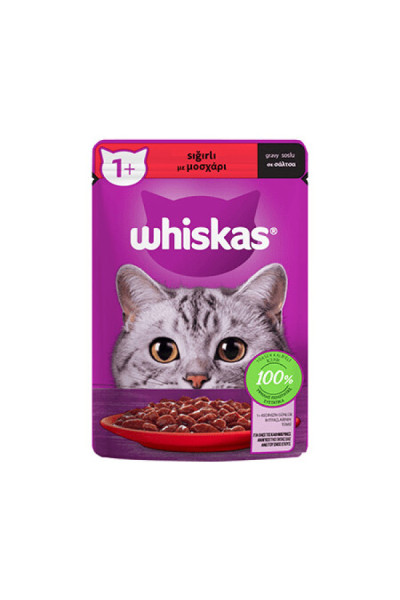 WHİSKAS POUCH SIĞIR ETLİ 100 GR WHİSKAS POUCH SIĞIR ETLİ 100 GR
